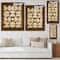 Designart - Abstract Composition of Minimal Half Moons - Modern Print on Natural Pine Wood